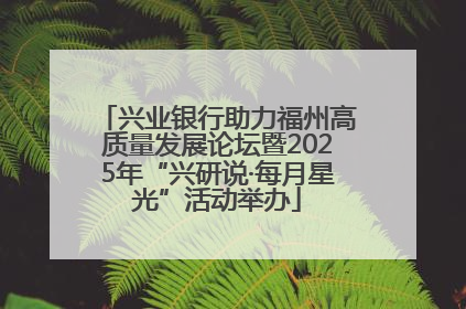 兴业银行助力福州高质量发展论坛暨2025年“兴研说·每月星光”活动举办