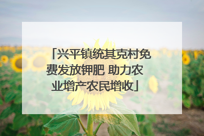 兴平镇统其克村免费发放钾肥 助力农业增产农民增收