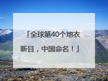 全球第40个地衣新目，中国命名！