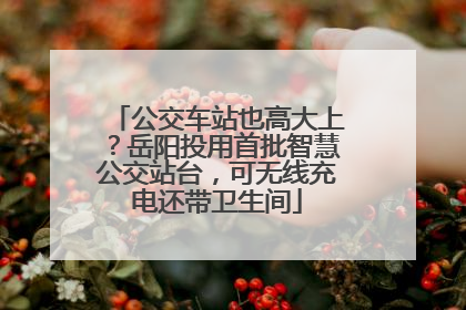 公交车站也高大上？岳阳投用首批智慧公交站台，可无线充电还带卫生间