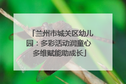 兰州市城关区幼儿园：多彩活动润童心 多维赋能助成长