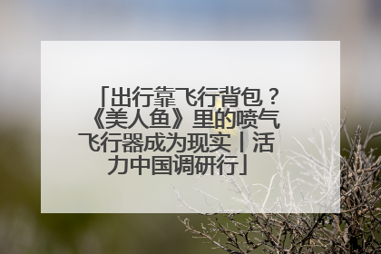 出行靠飞行背包？《美人鱼》里的喷气飞行器成为现实丨活力中国调研行