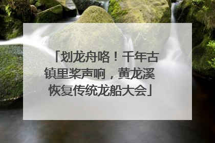 划龙舟咯！千年古镇里桨声响，黄龙溪恢复传统龙船大会