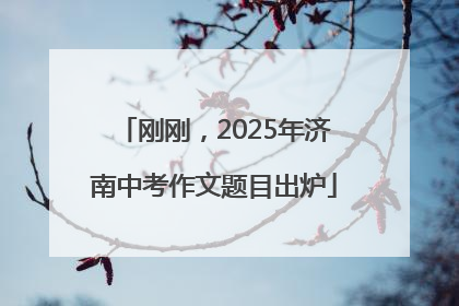 刚刚，2025年济南中考作文题目出炉