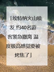 埃特纳火山喷发 约40名游客紧急撤离 温度极高感觉要被烤焦了