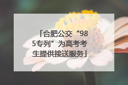 合肥公交“985专列”为高考考生提供接送服务