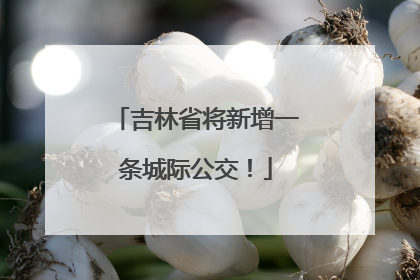 吉林省将新增一条城际公交！