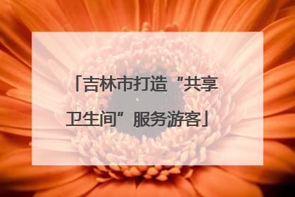 吉林市打造“共享卫生间”服务游客