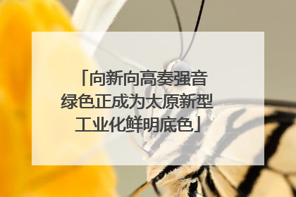 向新向高奏强音 绿色正成为太原新型工业化鲜明底色