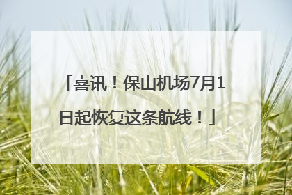 喜讯！保山机场7月1日起恢复这条航线！
