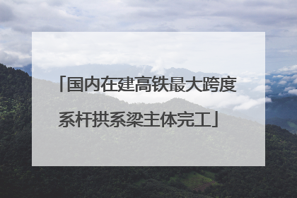 国内在建高铁最大跨度系杆拱系梁主体完工