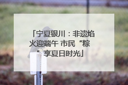宁夏银川：非遗焰火迎端午 市民“粽”享夏日时光