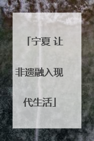 宁夏 让非遗融入现代生活