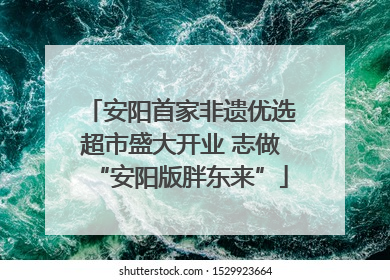 安阳首家非遗优选超市盛大开业 志做“安阳版胖东来”