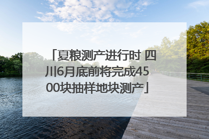 夏粮测产进行时 四川6月底前将完成4500块抽样地块测产