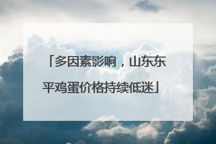 多因素影响，山东东平鸡蛋价格持续低迷