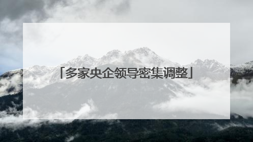 多家央企领导密集调整