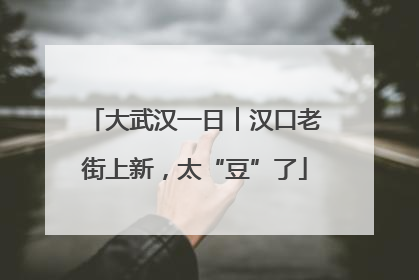 大武汉一日︱汉口老街上新，太“豆”了