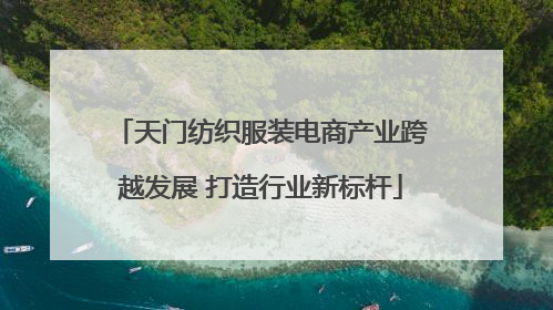 天门纺织服装电商产业跨越发展 打造行业新标杆