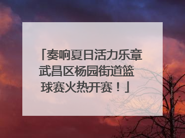 奏响夏日活力乐章 武昌区杨园街道篮球赛火热开赛！