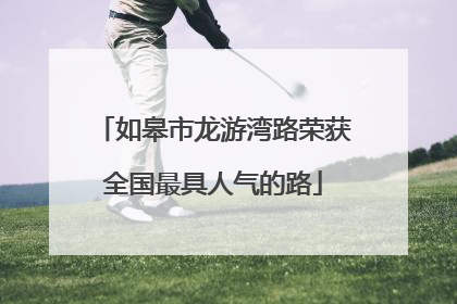 如皋市龙游湾路荣获全国最具人气的路