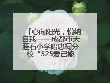 心向阳光，悦纳自我——成都市天涯石小学昭忠祠分校“525爱己能量站”点亮孩子心灵之旅