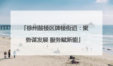 徐州鼓楼区牌楼街道：聚势谋发展 服务赋新能