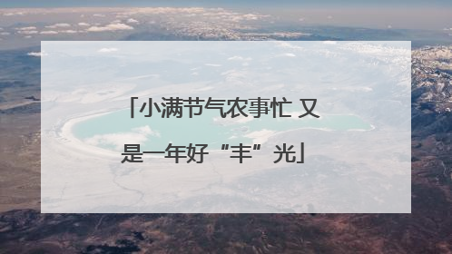小满节气农事忙 又是一年好“丰”光