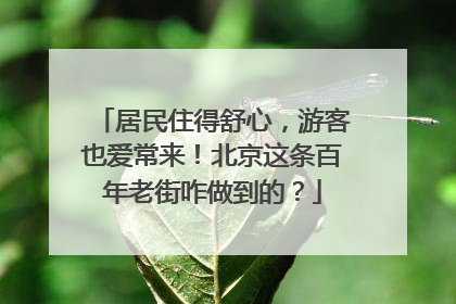 居民住得舒心，游客也爱常来！北京这条百年老街咋做到的？