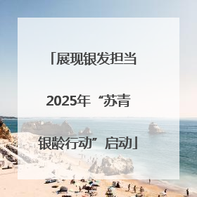 展现银发担当 2025年“苏青银龄行动”启动