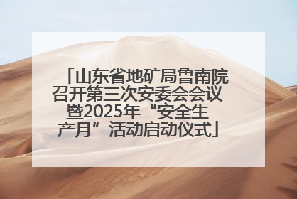 山东省地矿局鲁南院召开第三次安委会会议暨2025年“安全生产月”活动启动仪式