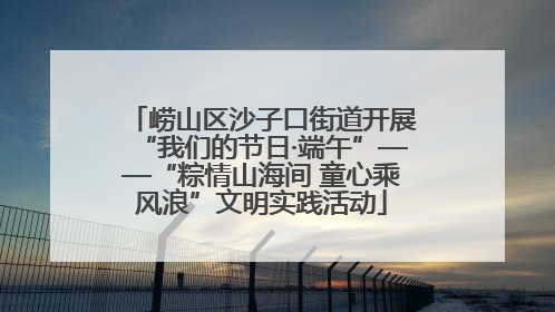 崂山区沙子口街道开展“我们的节日·端午”——“粽情山海间 童心乘风浪”文明实践活动