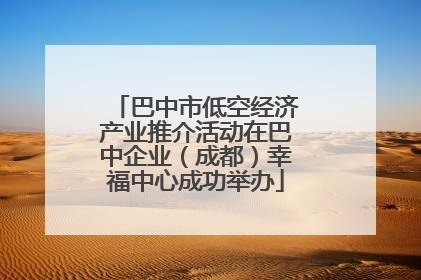 巴中市低空经济产业推介活动在巴中企业（成都）幸福中心成功举办