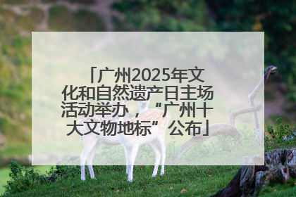 广州2025年文化和自然遗产日主场活动举办，“广州十大文物地标”公布