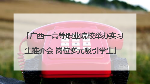 广西一高等职业院校举办实习生推介会 岗位多元吸引学生