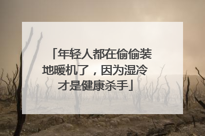 年轻人都在偷偷装地暖机了，因为湿冷才是健康杀手