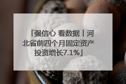 强信心 看数据丨河北省前四个月固定资产投资增长7.1%
