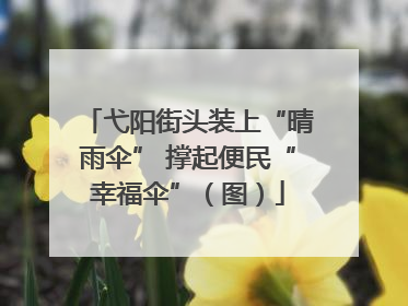 弋阳街头装上“晴雨伞” 撑起便民“幸福伞”（图）