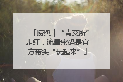 捞舆｜“青交所”走红，流量密码是官方带头“玩起来”
