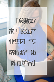 总数27家！长江产业集团“专精特新”矩阵再扩容