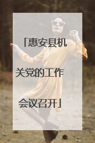 惠安县机关党的工作会议召开