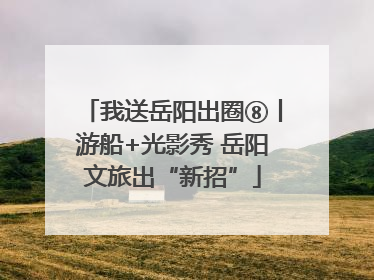 我送岳阳出圈⑧丨游船+光影秀 岳阳文旅出“新招”