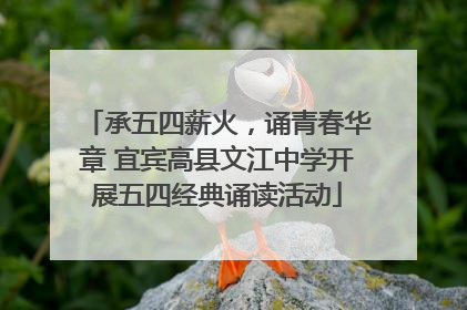承五四薪火，诵青春华章 宜宾高县文江中学开展五四经典诵读活动