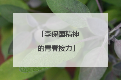 李保国精神的青春接力