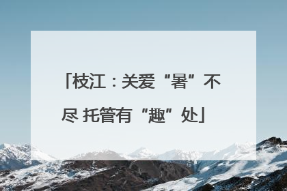 枝江：关爱“暑”不尽 托管有“趣”处