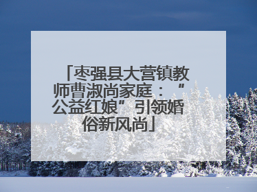枣强县大营镇教师曹淑尚家庭：“公益红娘”引领婚俗新风尚