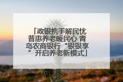 政银携手解民忧 普惠养老暖民心 青岛农商银行“银银享”开启养老新模式