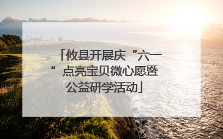 攸县开展庆“六一”点亮宝贝微心愿暨公益研学活动