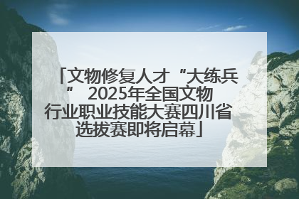 文物修复人才“大练兵” 2025年全国文物行业职业技能大赛四川省选拔赛即将启幕