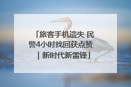 旅客手机遗失 民警4小时找回获点赞｜新时代新雷锋